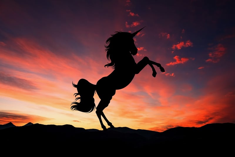 Unicorn in a mystical forest